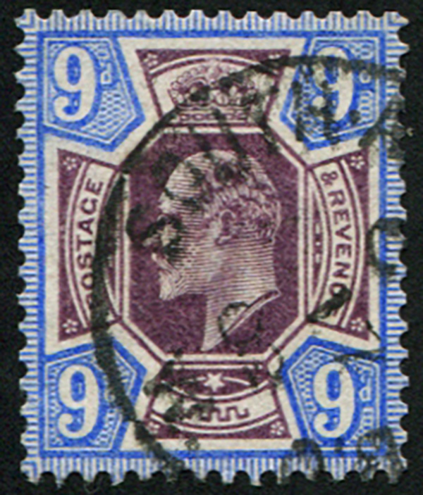 9d SG 251 3 DEEP ULTRAMARINE VFU Crisp Part 1 Embassy Philatelists