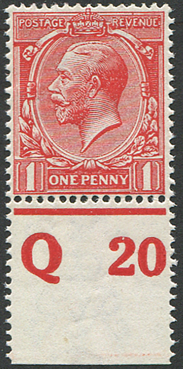 1d SG 360 CARMINE RED Control Q20 P Fine M M Embassy Philatelists