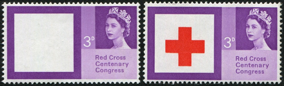 1963 RED CROSS 3d SG 642a ERROR RED CROSS OMIT Embassy Philatelists